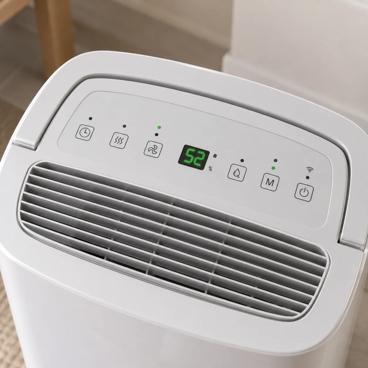 Panneau de touches et grille du dessus du déshumidificateur connecté 30 L