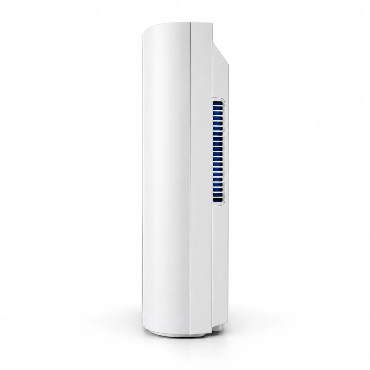 Déshumidificateur Aura Air Home Confort vu de profil : 13,7 cm de profondeur, grille d'aération sur le côté