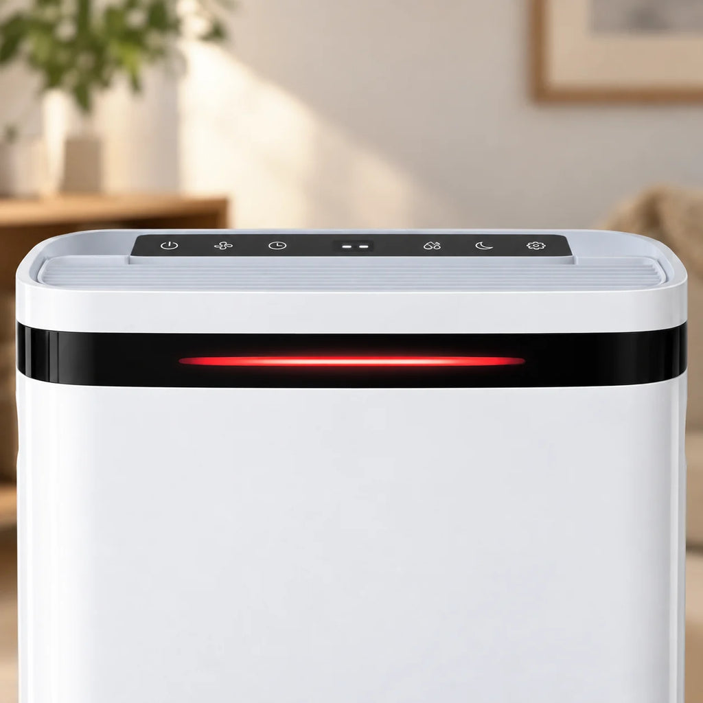 Lumière rouge du déshumidificateur 20 L indiquant une humidité supérieure à 60 %
