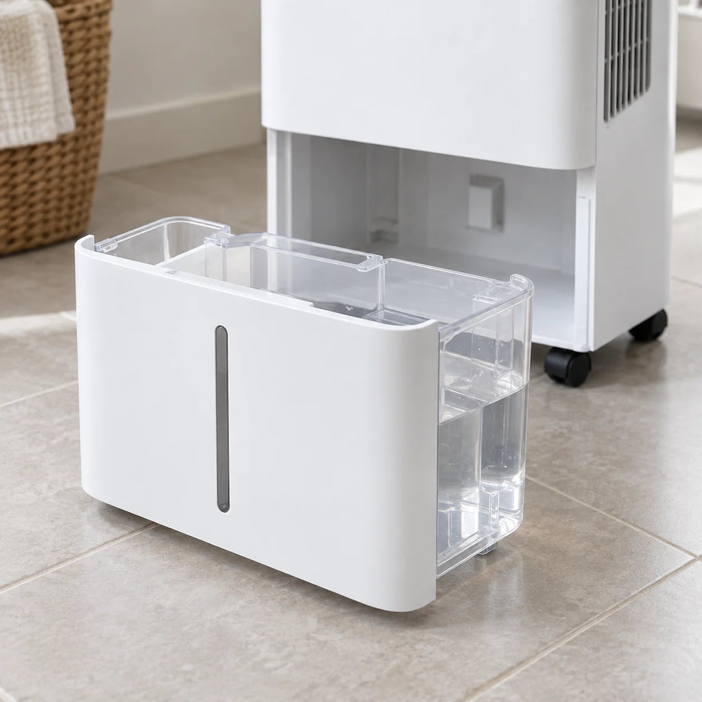 Réservoir transparent de 1,6 litre sorti du déshumidificateur 12 L pour salon