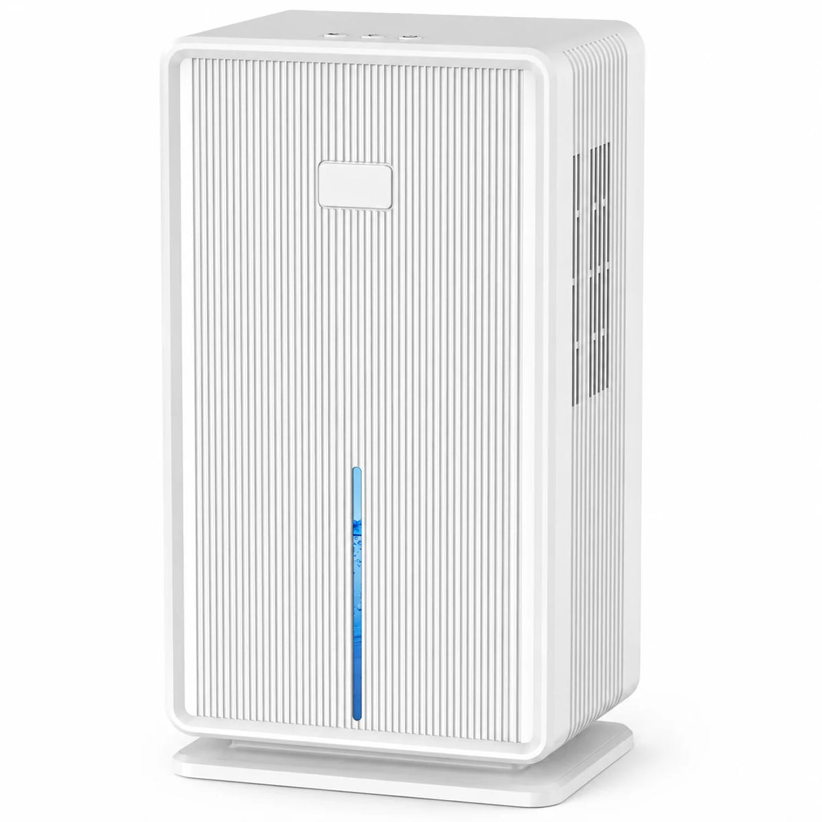 Déshumidificateur thermoélectrique blanc à réservoir de 3 litres, sur socle plat