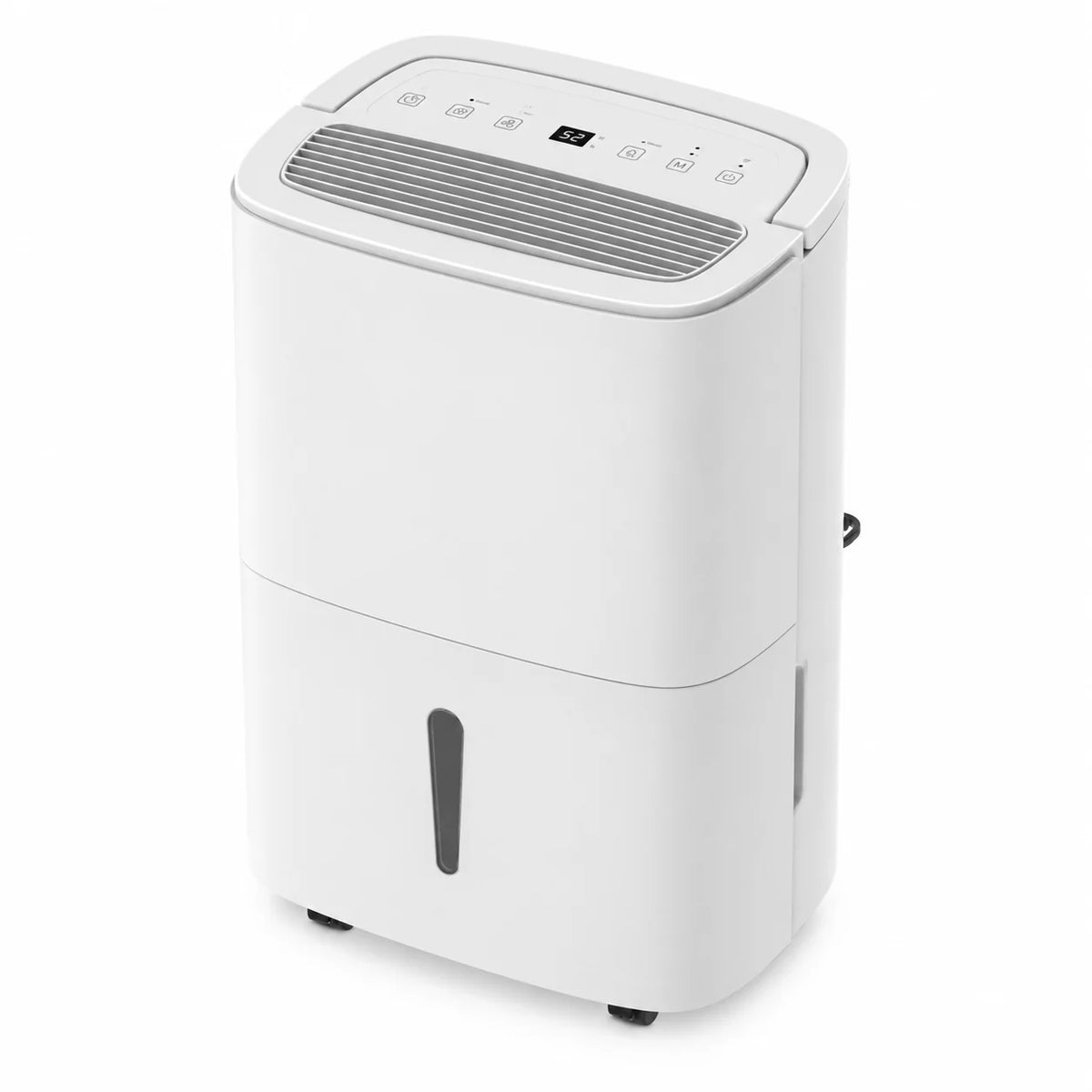 Déshumidificateur connecté WiFi 30 litres, blanc, grille de sortie d'air sur le dessus